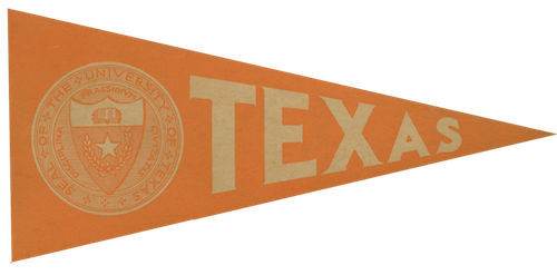 Texas vintage athletic banner flag