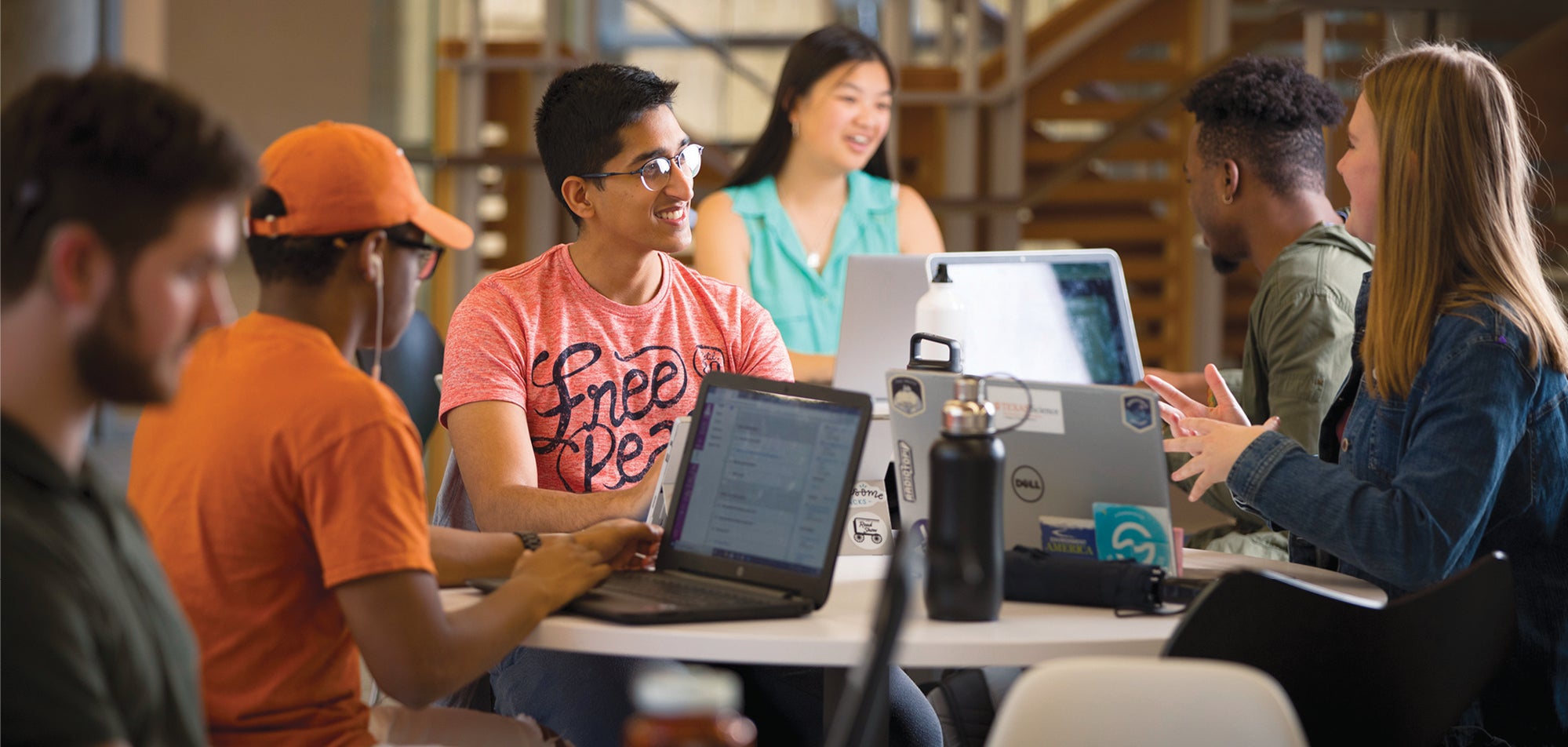 students at their computers