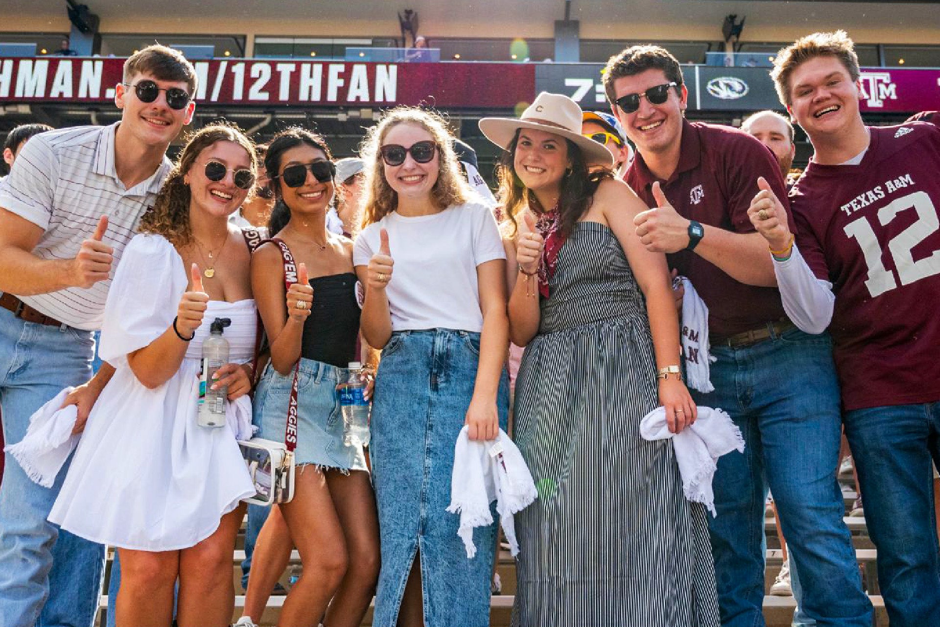 Rivalry Challenge A group of Texas A&M fans
