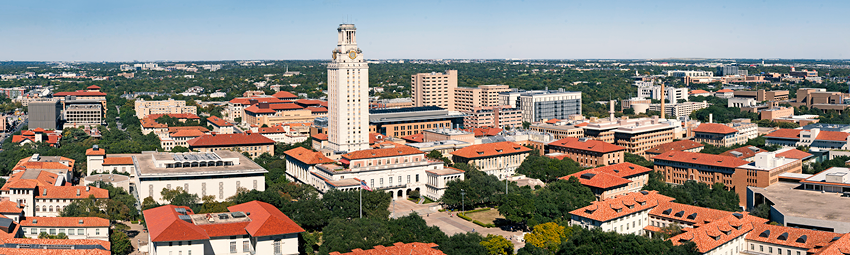 University wide Tower and campus panorama